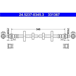 24.5237-0345.3 Bromsslang ATE - Top1autovaruosad