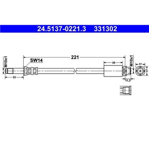 24.5137-0221.3 Pidurivoolik ATE - Top1autovaruosad