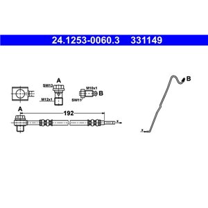 24.1253-0060.3 Тормозной шланг ATE - Top1autovaruosad