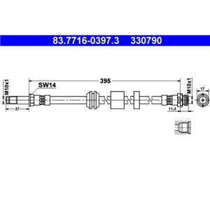 83.7716-0397.3  Flexible brake hoses ATE 