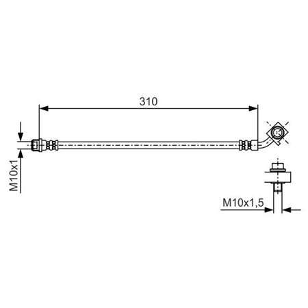 1 987 481 B25 Brake Hose BOSCH