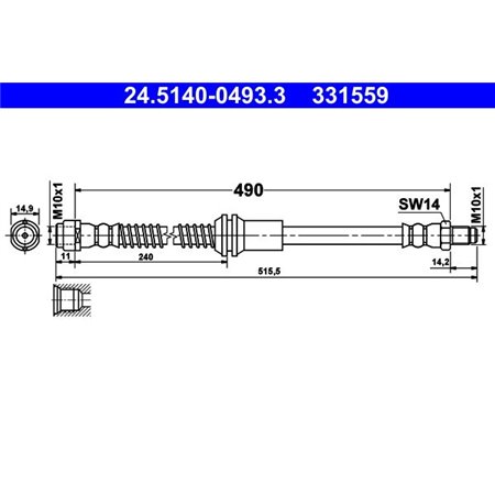 24.5140-0493.3 Pidurivoolik ATE