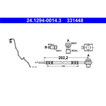 24.1294-0014.3 Тормозной шланг ATE