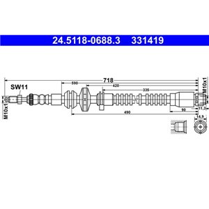 24.5118-0688.3 Bromsslang ATE - Top1autovaruosad