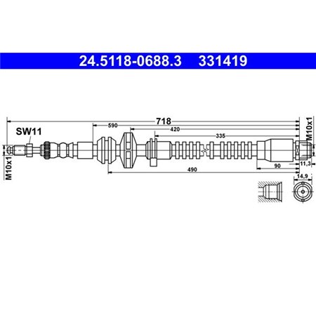 24.5118-0688.3 Bromsslang ATE