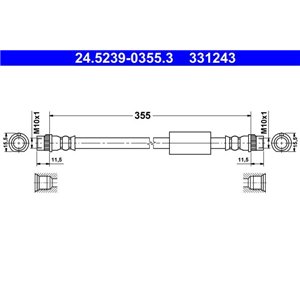 24.5239-0355.3  Flexible brake hoses ATE 