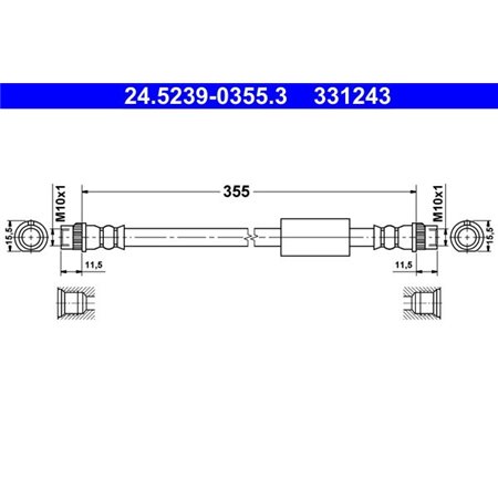 24.5239-0355.3 Brake Hose ATE