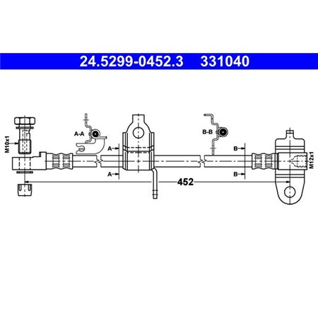 24.5299-0452.3 Тормозной шланг ATE