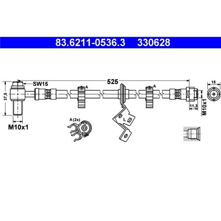 83.6211-0536.3  Flexible brake hoses ATE 