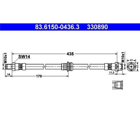 83.6150-0436.3 Jarruletku ATE