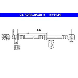 24.5286-0540.3  Flexible brake hoses ATE 