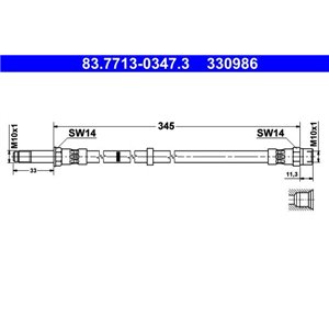 83.7713-0347.3 Bromsslang ATE - Top1autovaruosad