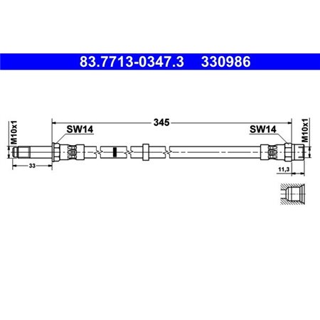 83.7713-0347.3 Pidurivoolik ATE