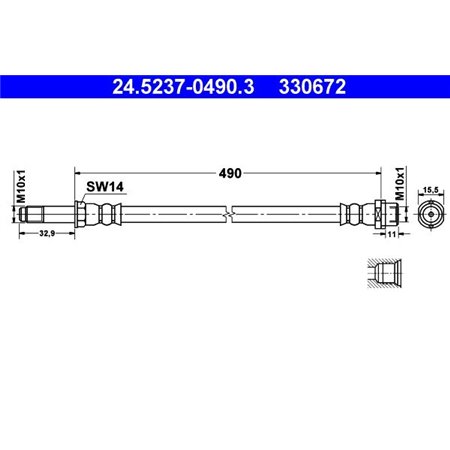 24.5237-0490.3 Pidurivoolik ATE