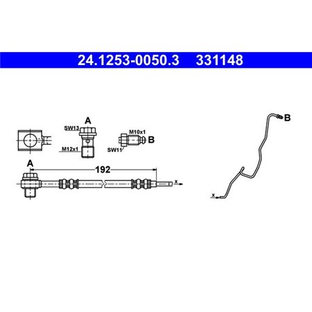 24.1253-0050.3 Brake Hose ATE