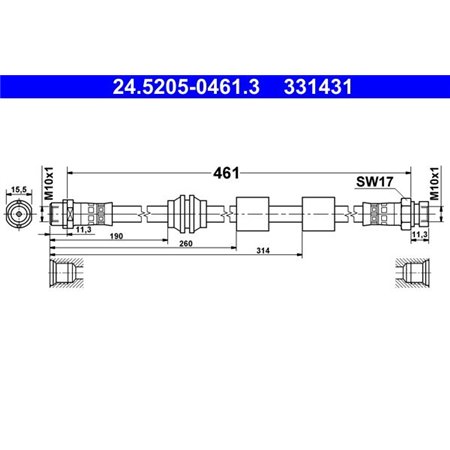 24.5205-0461.3 Jarruletku ATE