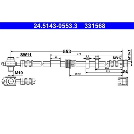 24.5143-0553.3 Bromsslang ATE