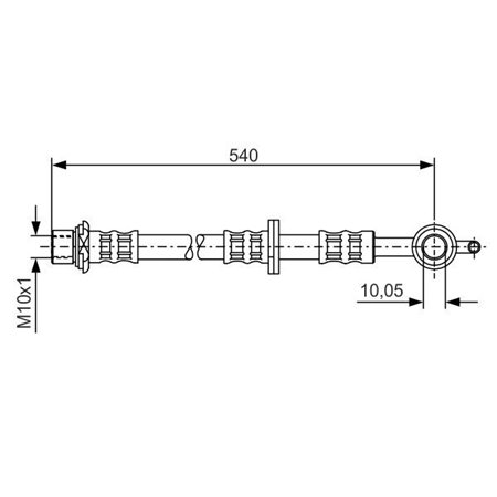 1 987 476 834 Brake Hose BOSCH