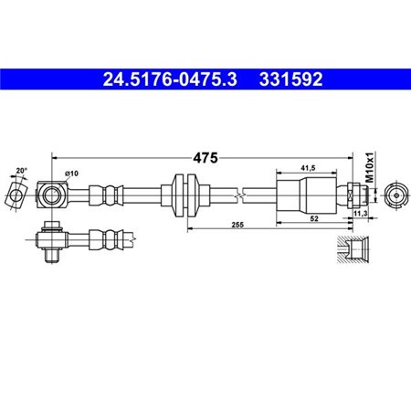 24.5176-0475.3 Bromsslang ATE