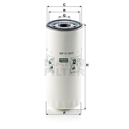 WP 11 102/3 Õlifilter MANN-FILTER