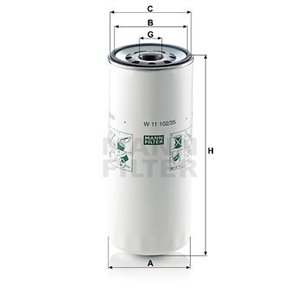 W 11 102 35  Oil filter MANN FILTER  - Top1autovaruosad