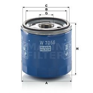 W 7056 Oil Filter MANN-FILTER - Top1autovaruosad