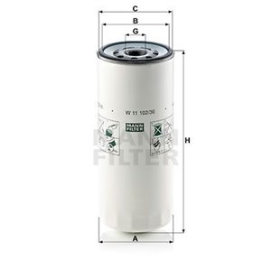 W 11 102/36  Oil filter MANN FILTER 