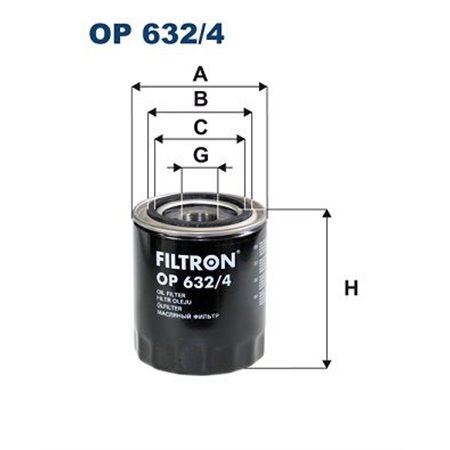 OP 632/4  Oil filter FILTRON 