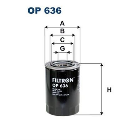 OP 636 Oil Filter FILTRON