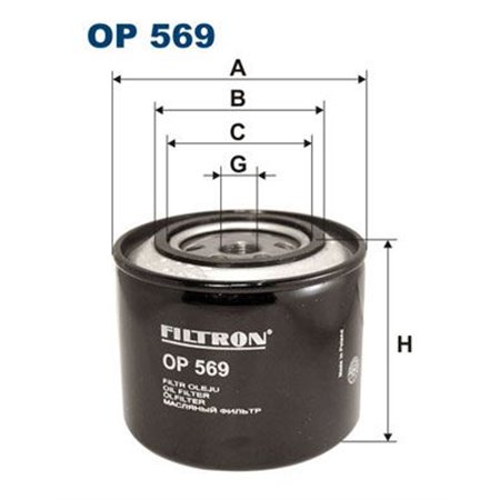 OP 569  Oil filter FILTRON 