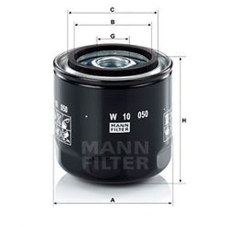 W 10 050 Oil Filter MANN-FILTER