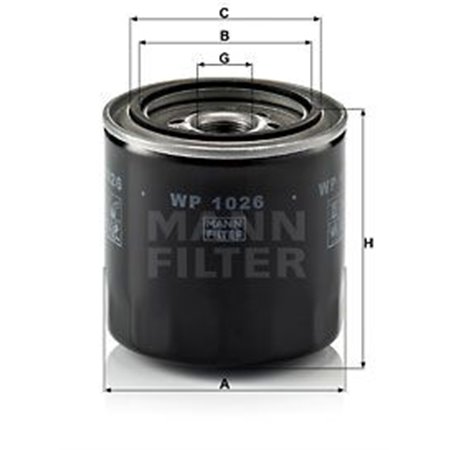WP 1026  Oil filter MANN FILTER 