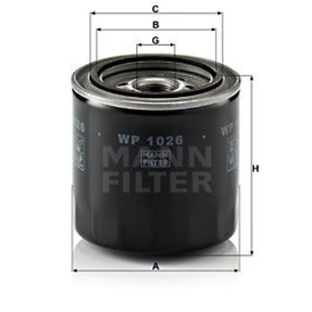 WP 1026 Oljefilter MANN-FILTER