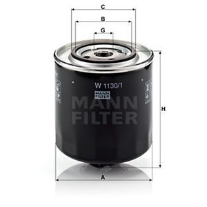 W 1130/1 Масляный фильтр MANN FILTER     