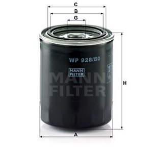 WP 928/80  Oil filter MANN FILTER 