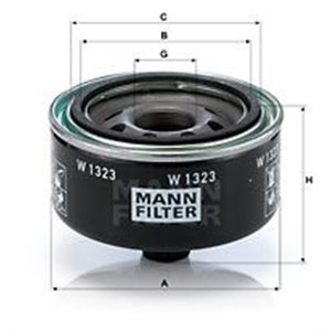 W 1323  Oil filter MANN FILTER 