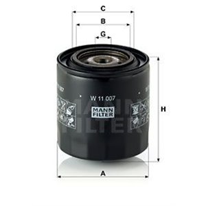 W 11 007  Oil filter MANN FILTER 