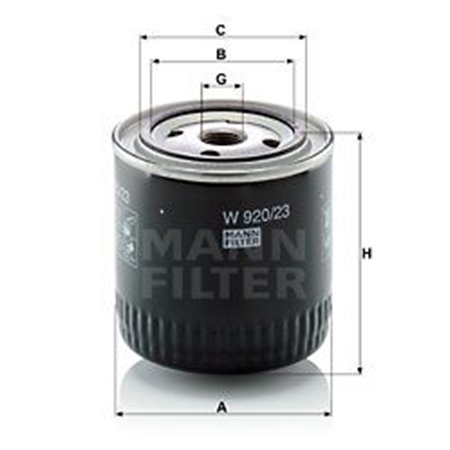 W 920/23  Oil filter MANN FILTER 