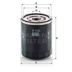 W 7052  Oil filter MANN FILTER  - Top1autovaruosad