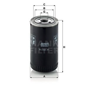 W 950 18  Oil filter MANN FILTER  - Top1autovaruosad