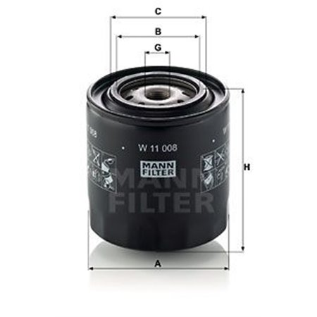 W 11 008  Oil filter MANN FILTER 