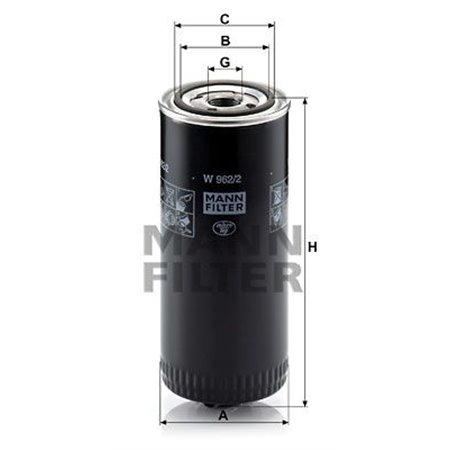 W 962/2  Oil filter MANN FILTER 