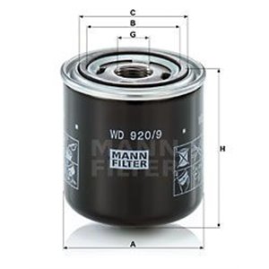 WD 920/9 Oil Filter MANN-FILTER - Top1autovaruosad