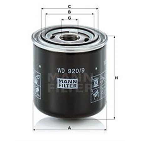 WD 920/9 Oil Filter MANN-FILTER