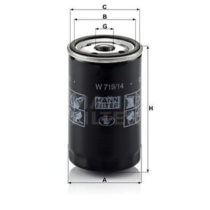 W 719/14  Oil filter MANN FILTER 