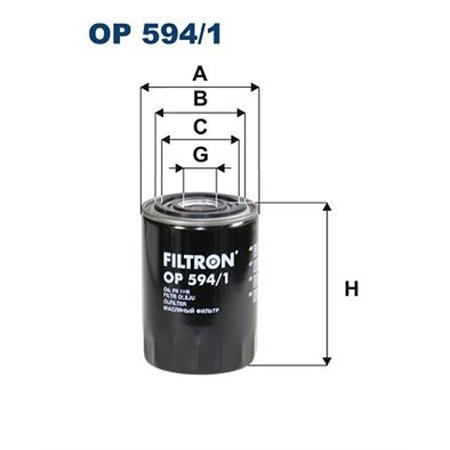 OP 594/1 Öljynsuodatin FILTRON