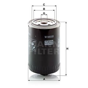 W 940/20  Oil filter MANN FILTER 