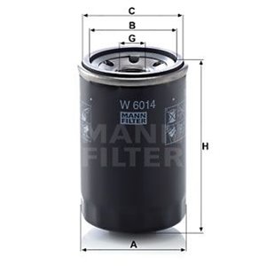 W 6014 Oil Filter MANN-FILTER - Top1autovaruosad