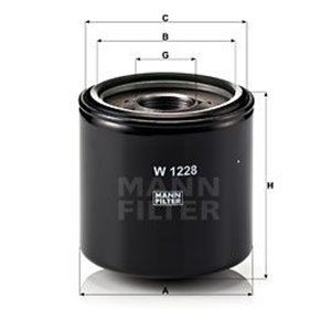 W 1228  Oil filter MANN FILTER  - Top1autovaruosad