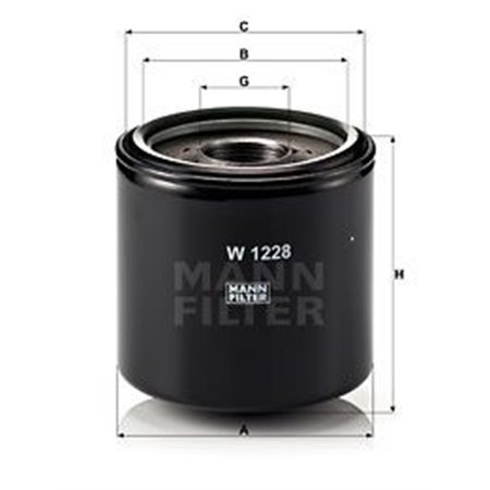 W 1228 Oljefilter MANN-FILTER